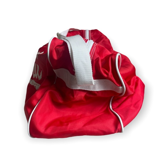 Red and White Hawaii Small Gym Duffle Bag Adjustable Strap - Picture 3 of 11